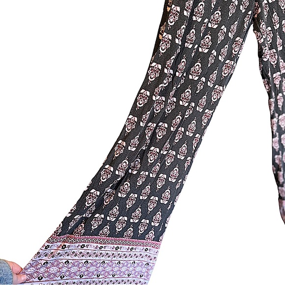 Missy Plus Indian Boho Ethnic Paisley Print Palazzo Long Wide Leg Pants main image 1